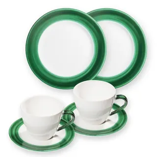 Gmundner Keramik Variation Grün, Frühstücksset für 2 Gourmet