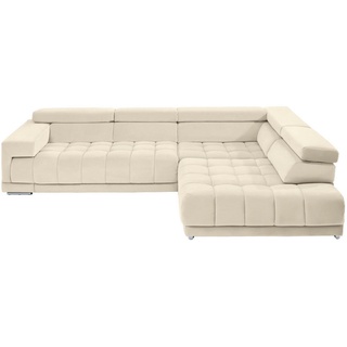 Beldomo Speed Ecksofa , Naturfarben, Beige , Textil , Ottomane rechts, L-Form , 326x222 cm , Typenauswahl, Stoffauswahl, seitenverkehrt erhältlich , Wohnzimmer, Sofas & Couches, Wohnlandschaften, Ecksofas