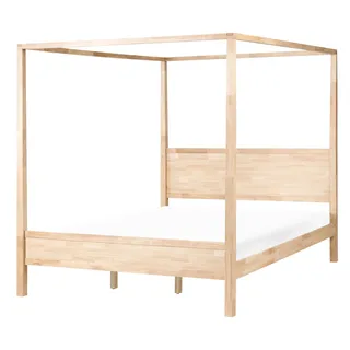 Beliani Himmelbett 180 x 200 cm Braun