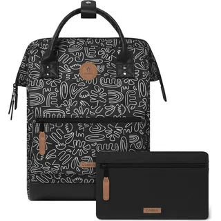 CABAIA Freizeitrucksack Rucksack mit Laptopfach Adventurer All Over Backpack 18L Amiens schwarz - Schwarz