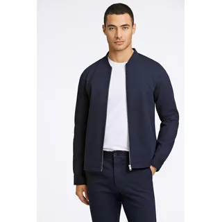 Funktionshemd LINDBERGH "Overshirt", Herren, Gr. M, N-Gr, blau (navy mix), Stoff, Obermaterial: 75% Polyester, 22% Viskose, 3% Elasthan, slim fit normal, Rundhals, Ärmel mit Ärmelschlitz 1-Knopf-Manschette mit Knöpfen, Hemden Funktionshemd, mit Stretch