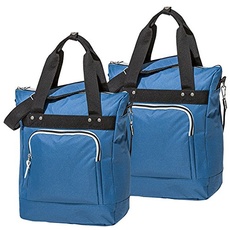4Uniq Fahrradtasche Gepäckträger Tasche 2er Set Verschiedene Versionen (blau/schwarz)