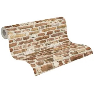 A.S. Création Vliestapete Backsteine Rot Orange