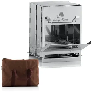 CampFeuer Edelstahl Faltgrill 22 x 20,5 x 27 cm Outdoor Camping Klappgrill - Campfeuer