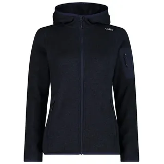 CMP Damen Giacca In Knit-tech Da Donna Con Cappuccio Fisso Jacke, B. Blue, L EU