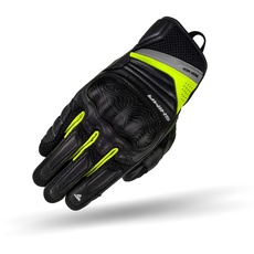 SHIMA RUSH Motorradhandschuhe - Atmungsaktive, Verstärkte, Stadt, Sommer, Touchscreen Handschuhe mit Knöchelprotektor, Handgelenk und Finger Aufpralldämpfer (Herren, Fluo, M)