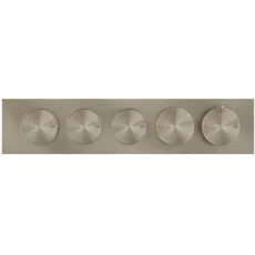 Gessi Origini  Fertigmontageset Hochleistung-Thermostat mit Tasten-Bedienung, 3-Wege, Horizontale/Vertikale Wandmontage, 66224, Farbe: Nickel PVD
