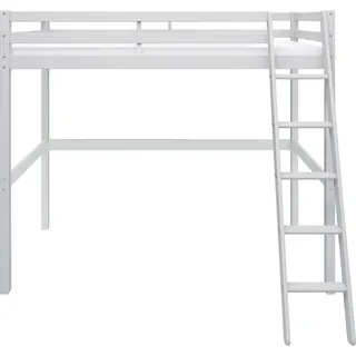 FURNLUX Hochbett Actim Weiss 90x200cm / Hauptfarbe: Weiß / Abmessungen: 152 x 177 x 208 cm - Weiß