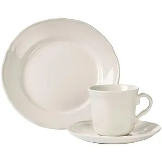 Novel Kaffeeservice , Creme , Keramik , 12-teilig , Uni , 230 ml,230 ml , Lfgb , lebensmittelecht , Geschirr, Geschirrsets, Kaffeeservice
