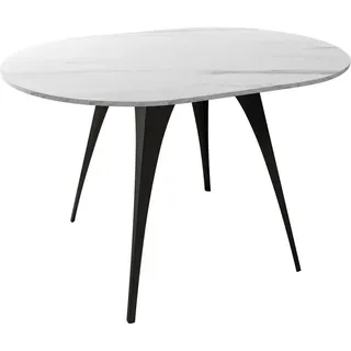 Mirjan24 Carmina Ø 100 cm Schwarz/Weiß Hochglanz
