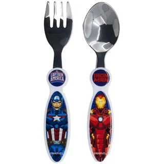Marvel Iron Man und Captain America Besteck Set - 2 Teile - Bunt