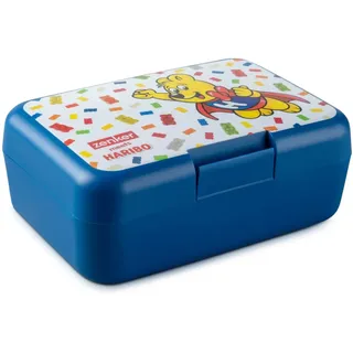 Zenker meets Haribo Brotdose für Kinder – Lunch-Box für die Schule, den Kindergarten oder als Frühstücksbox – Brotzeitbox im Haribo-Design, Blau/Bunt