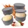 4er Set Silikon bis 350 g Teig dunkelgrau gefrierfest HD 5x14 5 Teigbox mit Deckel