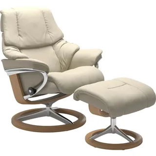 Stressless Relaxsessel "Reno", beige (cream batick), B:83cm H:100cm T:76cm, Leder BATICK: BATICK ist ein leicht korrigiertes, durchgefärbtes und genarbtes Möbelleder, bei dem die meisten Unebenheiten und Spuren in der Regel entfernt wurden.