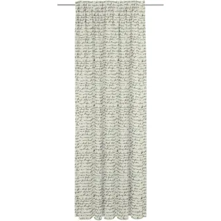 Vorhang ADAM "Scribble" Gr. 5, schwarz (natur, schwarz), B:142cm H:255cm, Jacquard, Baumwolle, Leinen, Gardinen, Vorhang, aus Leinen und Bio-Baumwolle