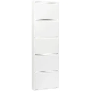Kare-Design Schuhkipper , Weiß , Metall , 50x170x14 cm , Garderobe, Schuhaufbewahrung, Schuhkipper