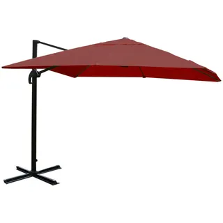 MCW Ampelschirm 400 x 300 cm Rot