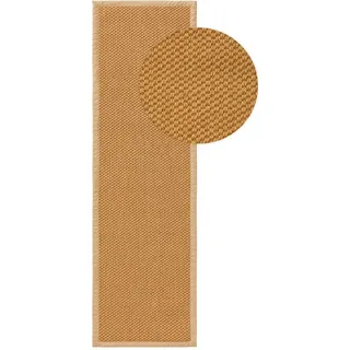 benuta Sisalteppich Greta, rechteckig, Höhe: 5 mm, Kunstfaser, Berber, Ethno-Style, Wohnzimmer beige|weiß rechteckig | 70 cm x 240 cm x 5 mm