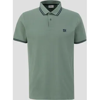 S.Oliver Herren, 2146604 Poloshirt mit Kontrast-Details, grün, S