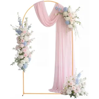 VEVOR Hochzeitsbogen, 2,2 x 1,2 m, Hintergrund Ständer, 1 Set goldfarbener Metallbogen, Traubogen, Ballonbogen für Hochzeiten, Geburtstagsfeiern, Abschlussfeiern, Feiertage & Zeremoniendekoration