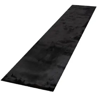 TT Home Hochflorteppiche Schwarz 100 x 200 cm , Kunststoff , 100x200 cm , Teppiche und Böden, Teppiche, Hochflorteppiche & Shaggys