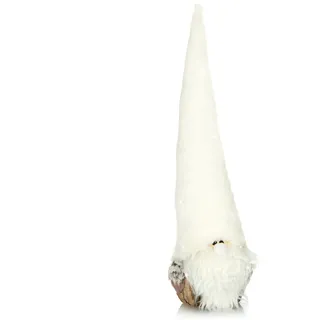 COM-FOUR com-four® Weihnachts-Wichtel für die Weihnachtsdeko - skandinavische Figur als Dekoartikel - schwedischer Gnom-Aufsteller als Tischdeko - Sammlerfigur - Santa Claus mit Rinde