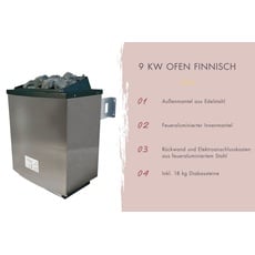 Bild von Saunahaus »Fiete«, (Set), Milchglastür, Ofen 9 KW externe Strg easy beige