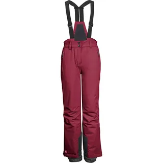 KILLTEC Mädchen Skihose/Funktionshose mit Latz, Kantenschutz und Schneefang KSW 152 GRLS SKI PNTS, dunkel Himbeere, 152,