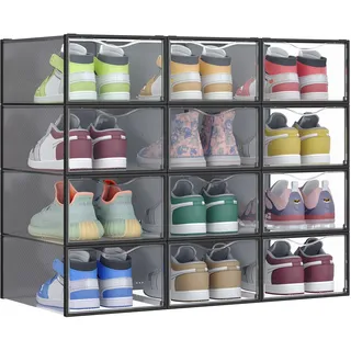 Songmics Schuhboxen 33,2 x 23 x 14,5 cm 18-tlg. transparent