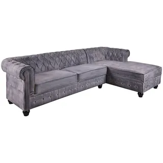 Eckcouch Kunstleder Vintage Sofalandschaft Sofa Wohnlandschaft Chesterfield Eck
