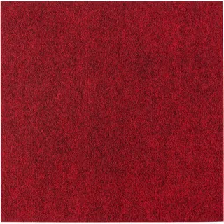 Andiamo Teppichfliese »Abbo, selbstklebend«, quadratisch, 4 mm Höhe, Bodenschutz, quadaratisch 40x40 cm, 25er Set, 50er Set, 100er Set, rot