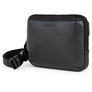 Berliner Bags Premium Umhängetasche Toni, Kleine Crossbody Tasche aus Leder für Damen und Herren - Schwarz