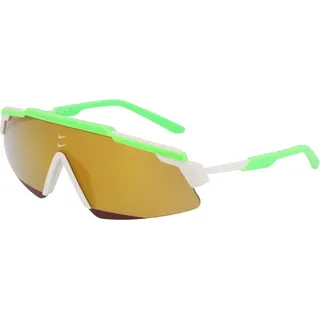 FN0302 Rechteckige Sport-Sonnenbrille für Herren - Weiß, Gold, Grün