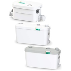Wilo-HiDrainlift 3-35, kompakte Abwasser-Hebeanlage für Schmutzwasser ohne Fäkalien zur Entwässerung von Duschen, Waschmaschinen, Spülmaschine und Waschbecken, 3 Anschlüsse, 5500l/h, 0, 7 bar, 400W