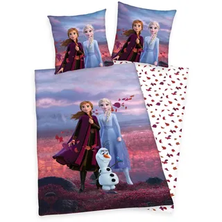 Disney Frozen Kinderbettwäsche »Frozen, die Eiskönigin, 100 % Baumwoll-Renforcé« Disney Frozen multicolor B/L: 140 cm x 200 cm