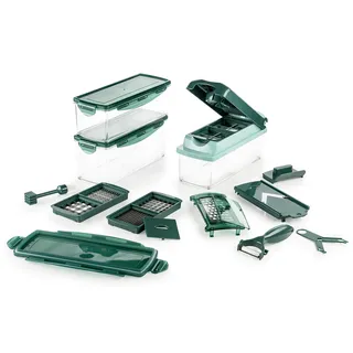 Genius Nicer Dicer Plus Gemüsereibe 18-tlg. Grün
