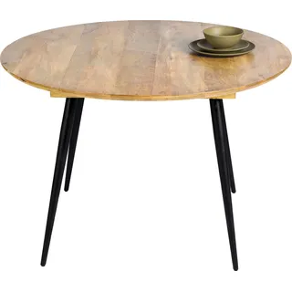 TOM TAILOR HOME Esstisch »T-SOHO TABLE ROUND«, runder Esstisch, Platte aus Mangoholz, Beine aus Metall, schwarz