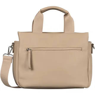 Tom Tailor Rella Damen Shopper Umhängetasche Reißverschluss Mittelgroß beige