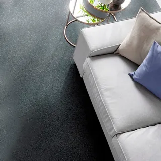 Andiamo Teppichboden »Kira, Velours, Made in Belgium« rechteckig 8 mm Höhe Uni Farben, Breite 400 cm, strapazierfähig, pflegeleicht, Wohnzimmer, grau