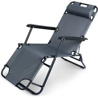 Vilde Faltstuhl Grau 3 Stufen 110 kg klappbar - Grau