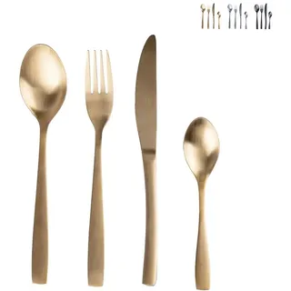 Manhattan Besteckset 16-teilig Edelstahl 18/0 gold satiniert