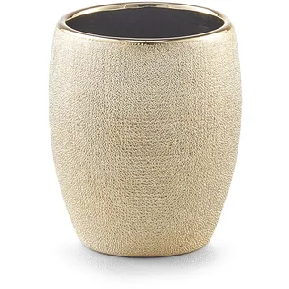 Zeller Zahnputzbecher Glitter, Steinzeug, Gold, ca. 8,1 x 8,1 x 9,8 cm