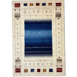 Cazaris Orientteppich , Blau, Naturfarben, Dunkelblau , Textil , rechteckig , 80x200 cm , Teppiche und Böden, Teppiche, Orientteppiche