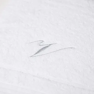 Caleffi Badetuch Bestickt weiß aus Baumwolle - 78369