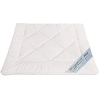 franknatur Bettdecke 200x220 Ganzjahresdecke Bio Schurwolle Natalia | Schafwolldecke aus 100% Bio Merinowolle, Bezug 100% Bio Baumwolle, temperaturausgleichend, atmungsaktiv, waschbar, Oeko-TEX