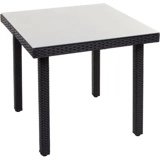 MCW Poly-Rattan Gartentisch Chieti 80x80cm Schwarz