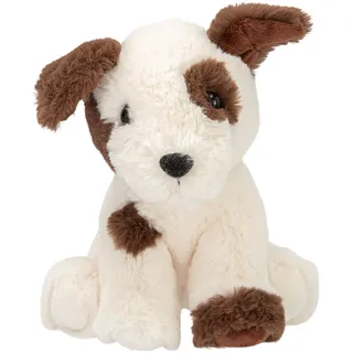 DEPESCHE TOPModel Plüsch Hund Bobby, mit weichem Fell in Creme und Braun, ca. 16 cm großes Plüschtier