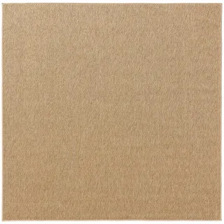 benuta Outdoorteppich, Beige, Kunststoff, Quadratisch, 300x300 cm wasserabweisend, Teppiche & Böden, Teppiche, Outdoorteppiche
