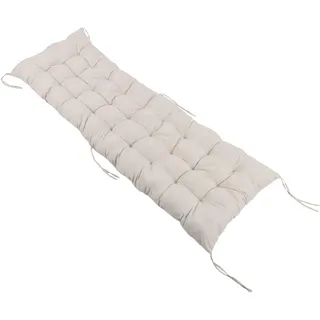 Relaxdays Bankauflage 160 x 50 cm beige 2 St.