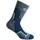 Mittelgroße Wandersocken aus Wolle für Kinder Marine 31/33